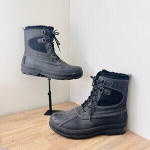 NORTIV 8 Men's Waterproof Winter Snow Boots Black Size 10